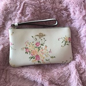 Coach floral wristlet